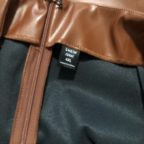 Brown pleather skirt from SHEIN, 4XL - Picture 4 of 4